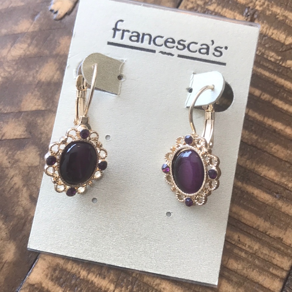 Purple Francesca’s earrings